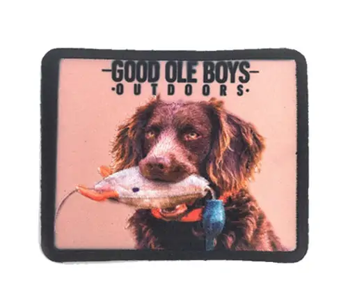 Back view of a Velcro patch, showcasing the attachment option for versatile use.