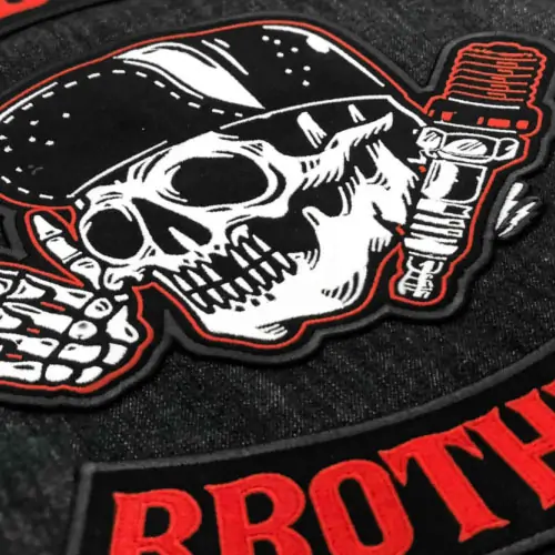 Back view of a Velcro patch, showcasing the attachment option for versatile use.