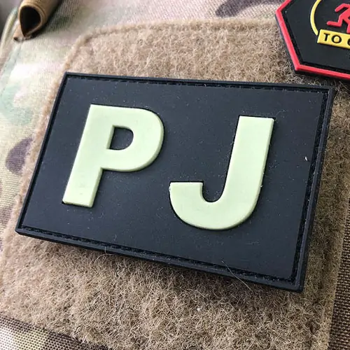 Back view of a Velcro patch, showcasing the attachment option for versatile use.