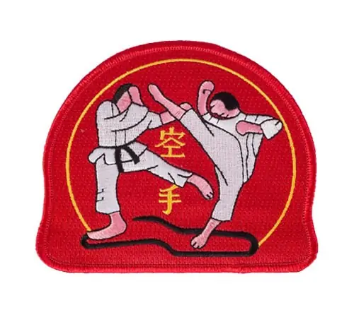 Back view of a Velcro patch, showcasing the attachment option for versatile use.