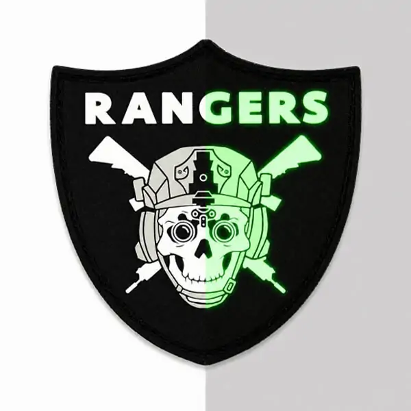 Back view of a Velcro patch, showcasing the attachment option for versatile use.