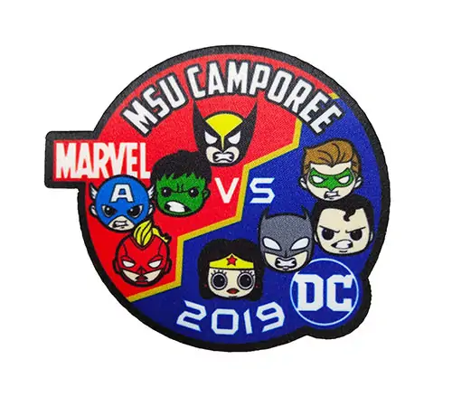 Back view of a Velcro patch, showcasing the attachment option for versatile use.