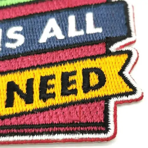 Back view of a Velcro patch, showcasing the attachment option for versatile use.