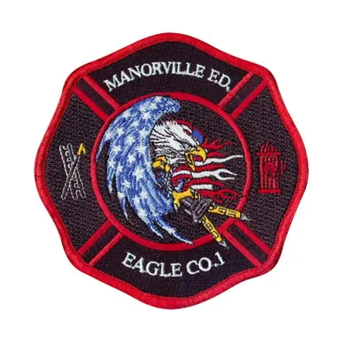 Back view of a Velcro patch, showcasing the attachment option for versatile use.