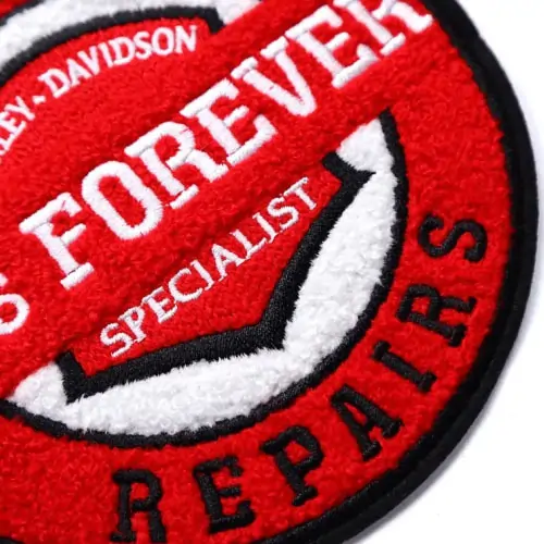 Back view of a Velcro patch, showcasing the attachment option for versatile use.