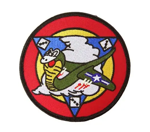 Back view of a Velcro patch, showcasing the attachment option for versatile use.