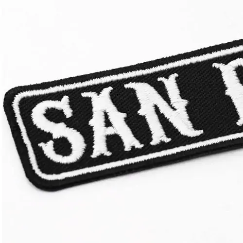 Back view of a Velcro patch, showcasing the attachment option for versatile use.