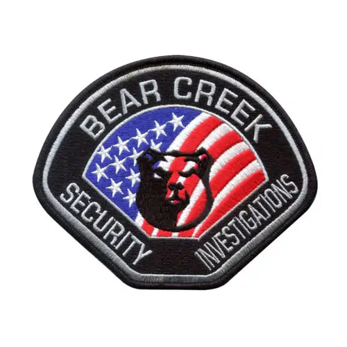 Back view of a Velcro patch, showcasing the attachment option for versatile use.