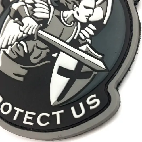 Back view of a Velcro patch, showcasing the attachment option for versatile use.