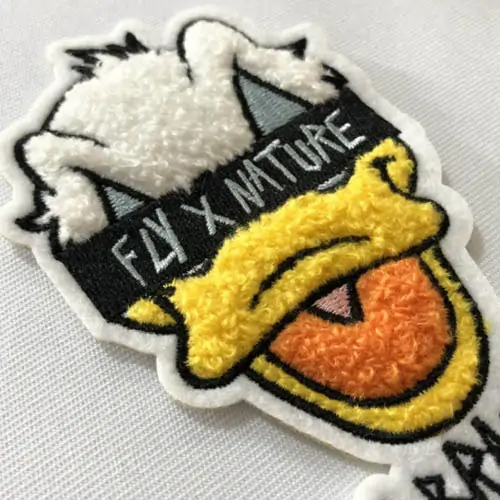 Back view of a Velcro patch, showcasing the attachment option for versatile use.