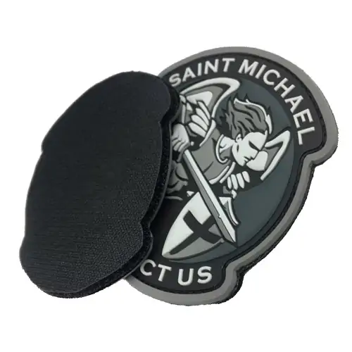 Back view of a Velcro patch, showcasing the attachment option for versatile use.