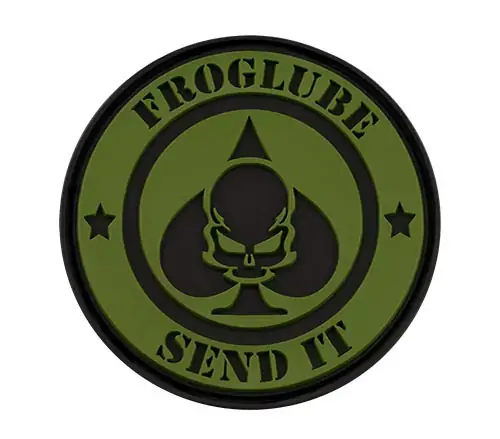 Back view of a Velcro patch, showcasing the attachment option for versatile use.