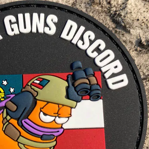 Back view of a Velcro patch, showcasing the attachment option for versatile use.