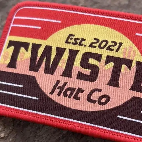 Back view of a Velcro patch, showcasing the attachment option for versatile use.