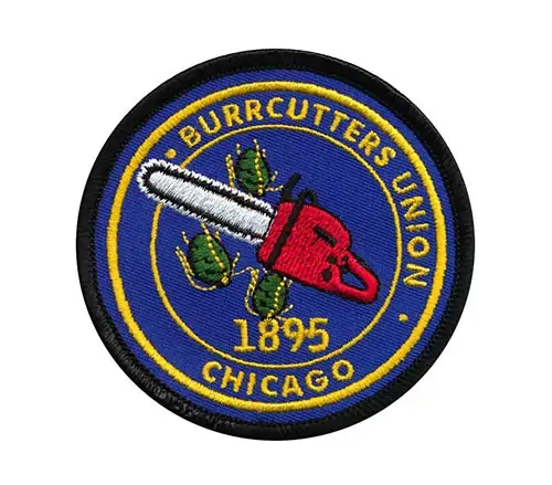 Back view of a Velcro patch, showcasing the attachment option for versatile use.
