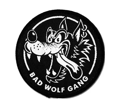 Back view of a Velcro patch, showcasing the attachment option for versatile use.
