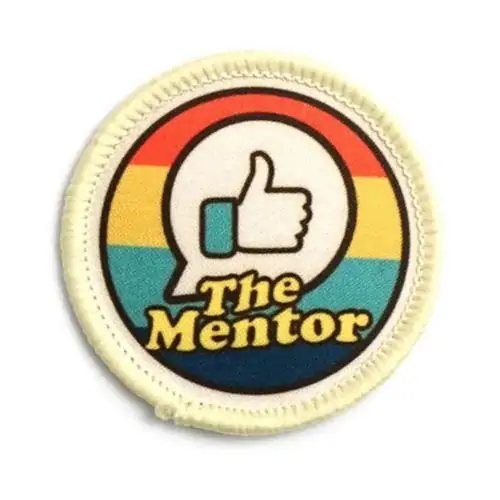 Back view of a Velcro patch, showcasing the attachment option for versatile use.