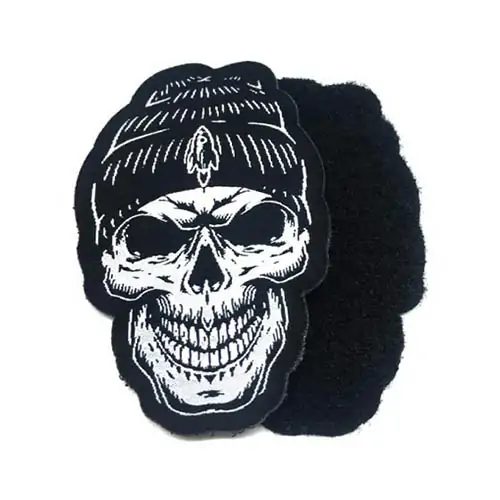 Back view of a Velcro patch, showcasing the attachment option for versatile use.