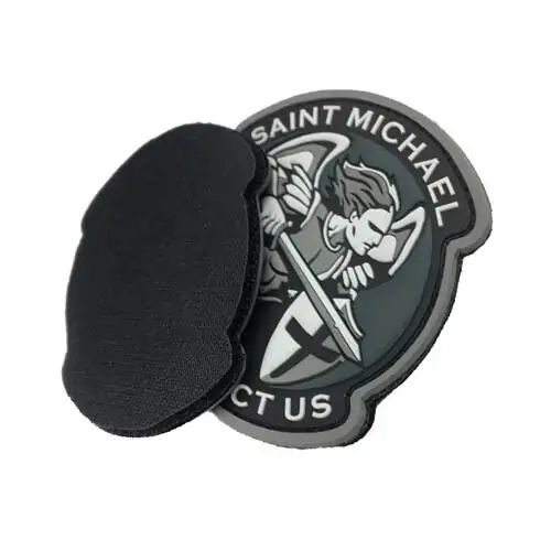 Back view of a Velcro patch, showcasing the attachment option for versatile use.
