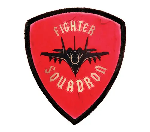 Back view of a Velcro patch, showcasing the attachment option for versatile use.