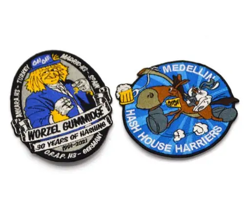 Back view of a Velcro patch, showcasing the attachment option for versatile use.