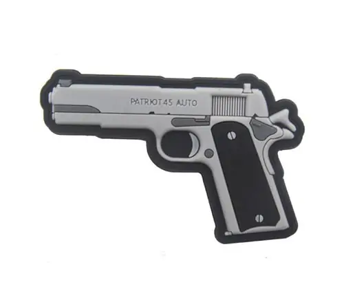 Back view of a Velcro patch, showcasing the attachment option for versatile use.