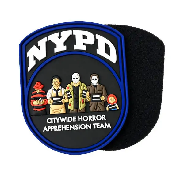 Back view of a Velcro patch, showcasing the attachment option for versatile use.