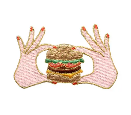 Back view of a Velcro patch, showcasing the attachment option for versatile use.