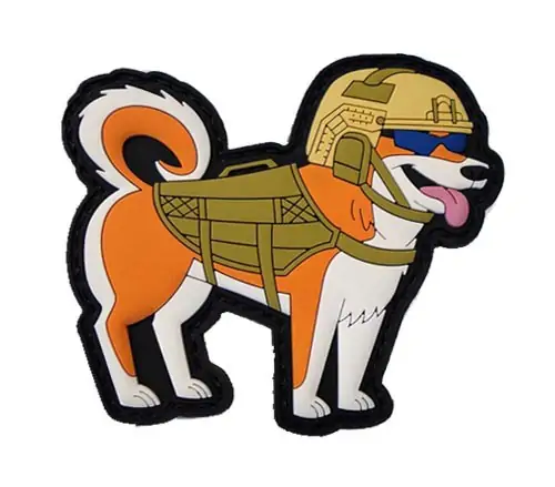 Back view of a Velcro patch, showcasing the attachment option for versatile use.