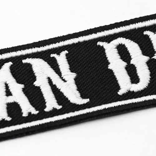 Back view of a Velcro patch, showcasing the attachment option for versatile use.