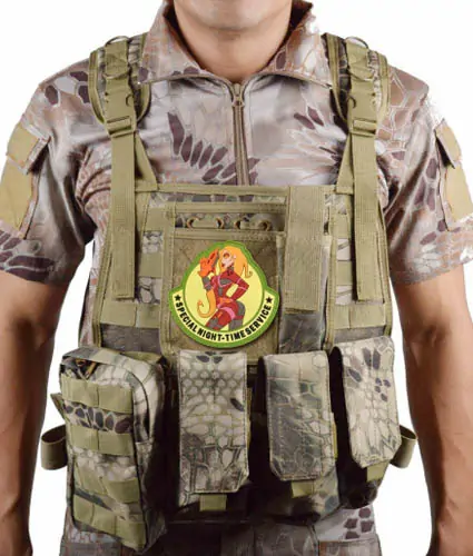 Back view of a Velcro patch, showcasing the attachment option for versatile use.