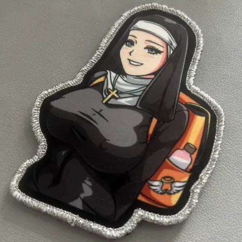 Back view of a Velcro patch, showcasing the attachment option for versatile use.
