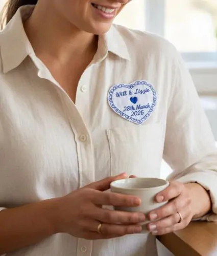 Back view of a Velcro patch, showcasing the attachment option for versatile use.