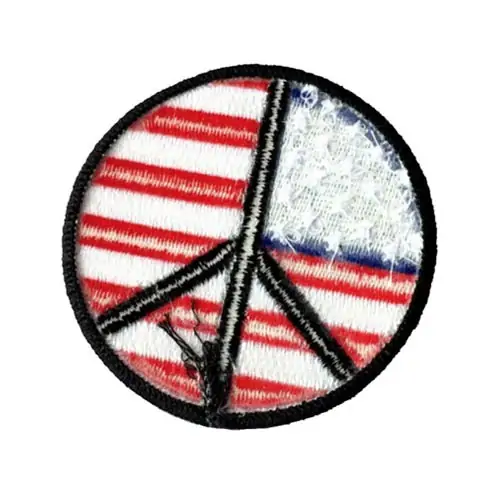 Back view of a Velcro patch, showcasing the attachment option for versatile use.