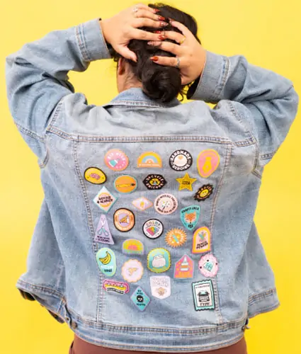 Back view of a Velcro patch, showcasing the attachment option for versatile use.