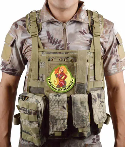 Back view of a Velcro patch, showcasing the attachment option for versatile use.