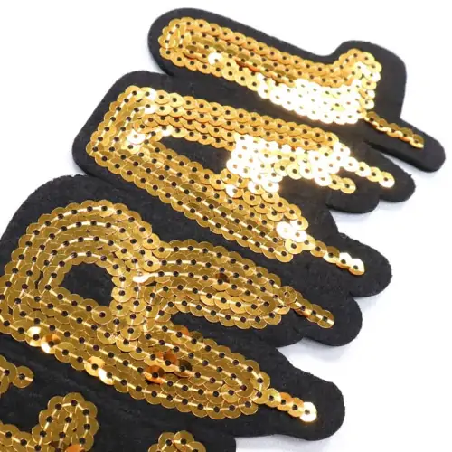 Back view of a Velcro patch, showcasing the attachment option for versatile use.