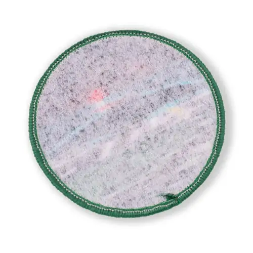 Back view of a Velcro patch, showcasing the attachment option for versatile use.