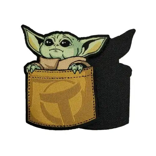 Back view of a Velcro patch, showcasing the attachment option for versatile use.