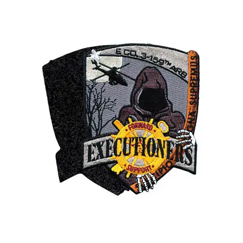 Back view of a Velcro patch, showcasing the attachment option for versatile use.