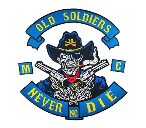 Back view of a Velcro patch, showcasing the attachment option for versatile use.