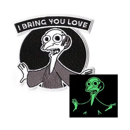 Back view of a Velcro patch, showcasing the attachment option for versatile use.