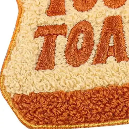 Back view of a Velcro patch, showcasing the attachment option for versatile use.