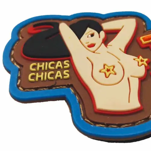 Back view of a Velcro patch, showcasing the attachment option for versatile use.