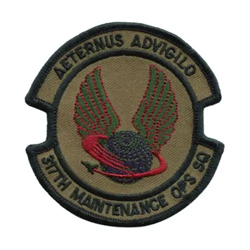 Back view of a Velcro patch, showcasing the attachment option for versatile use.