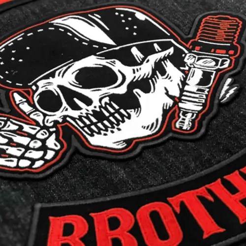 Back view of a Velcro patch, showcasing the attachment option for versatile use.