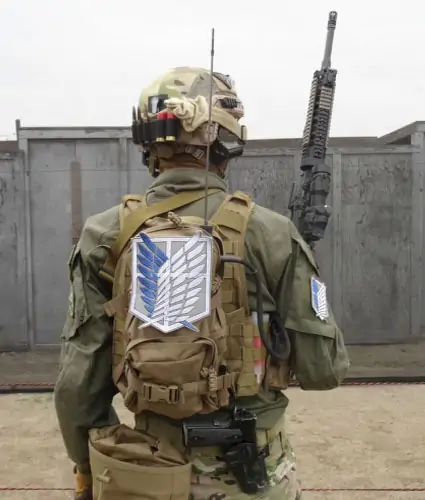 Back view of a Velcro patch, showcasing the attachment option for versatile use.
