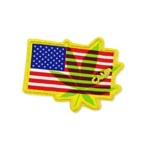 Back view of a Velcro patch, showcasing the attachment option for versatile use.