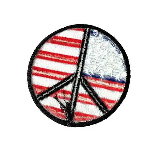 Back view of a Velcro patch, showcasing the attachment option for versatile use.