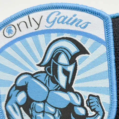 Back view of a Velcro patch, showcasing the attachment option for versatile use.